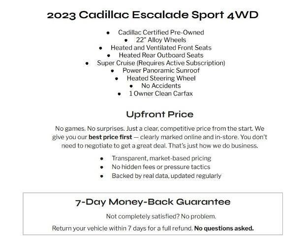 2023 Cadillac Escalade Sport