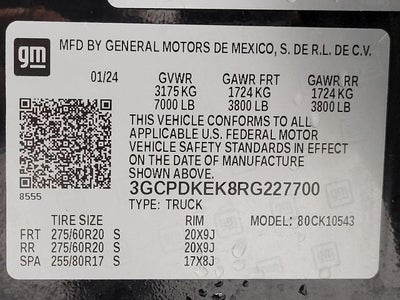 2024 Chevrolet Silverado 1500 LT (2FL)