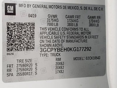 2019 Chevrolet Silverado 1500 Custom