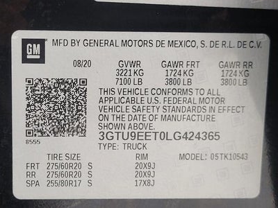 2020 GMC Sierra 1500 AT4